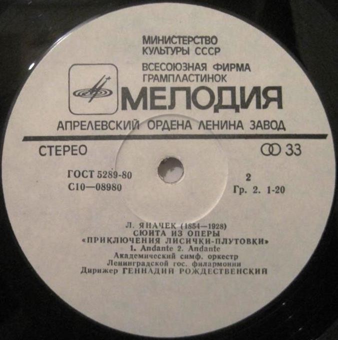 И. С. Бах - Г. Малер / Л. Яначек. Дирижирует Г. Рождественский