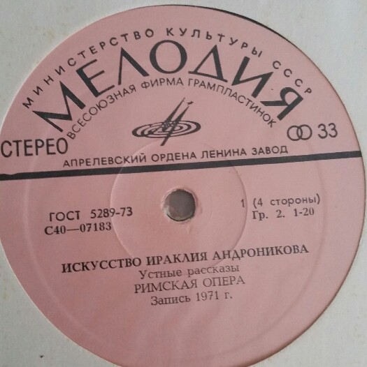 Ираклий АНДРОНИКОВ. Устные рассказы. Читает автор