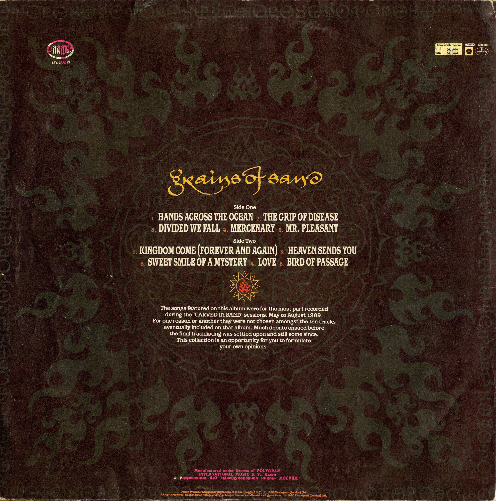 The Mission. Grains Of Sand