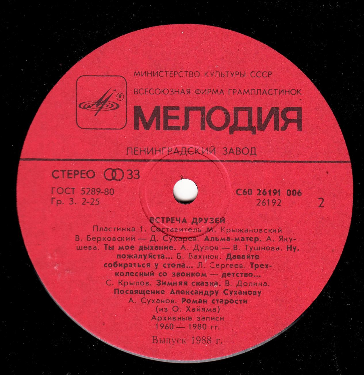 Встреча друзей. 25 лет клубу песни «Восток»