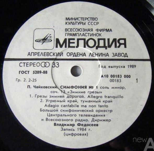 П. И. ЧАЙКОВСКИЙ «Симфония № 1, соль минор, соч. 13 «Зимние грёзы»
