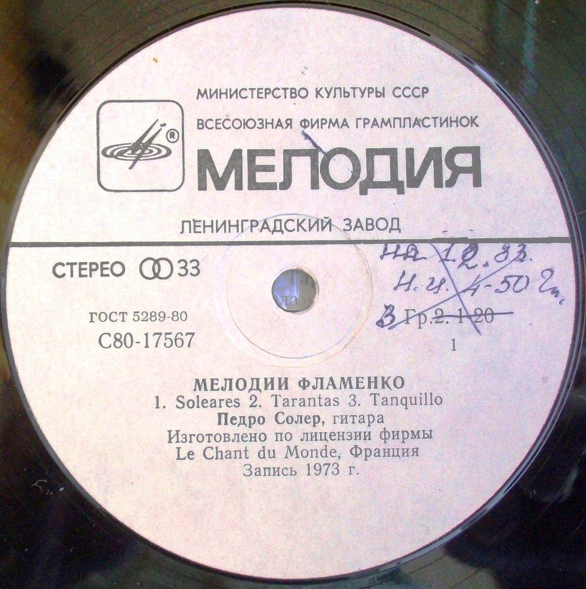 Педро СОЛЕР, гитара. "Мелодии Фламенко"