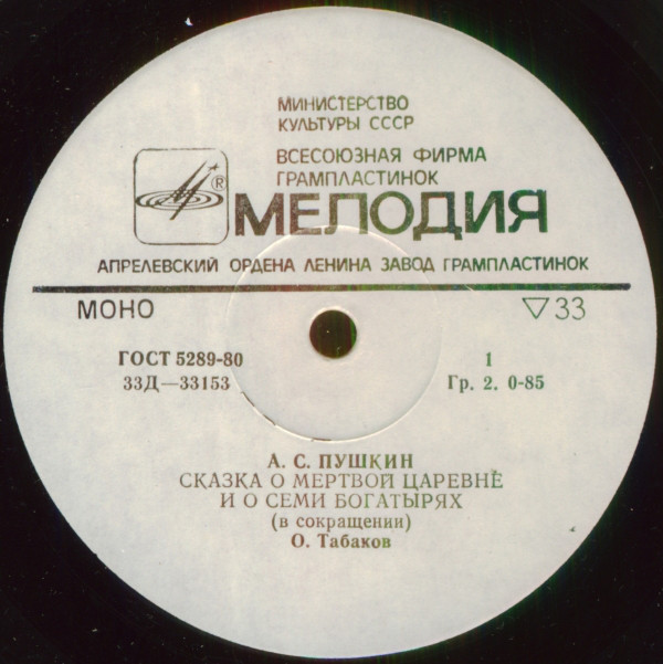 А. С. Пушкин. Сказка о мёртвой царевне и о семи богатырях