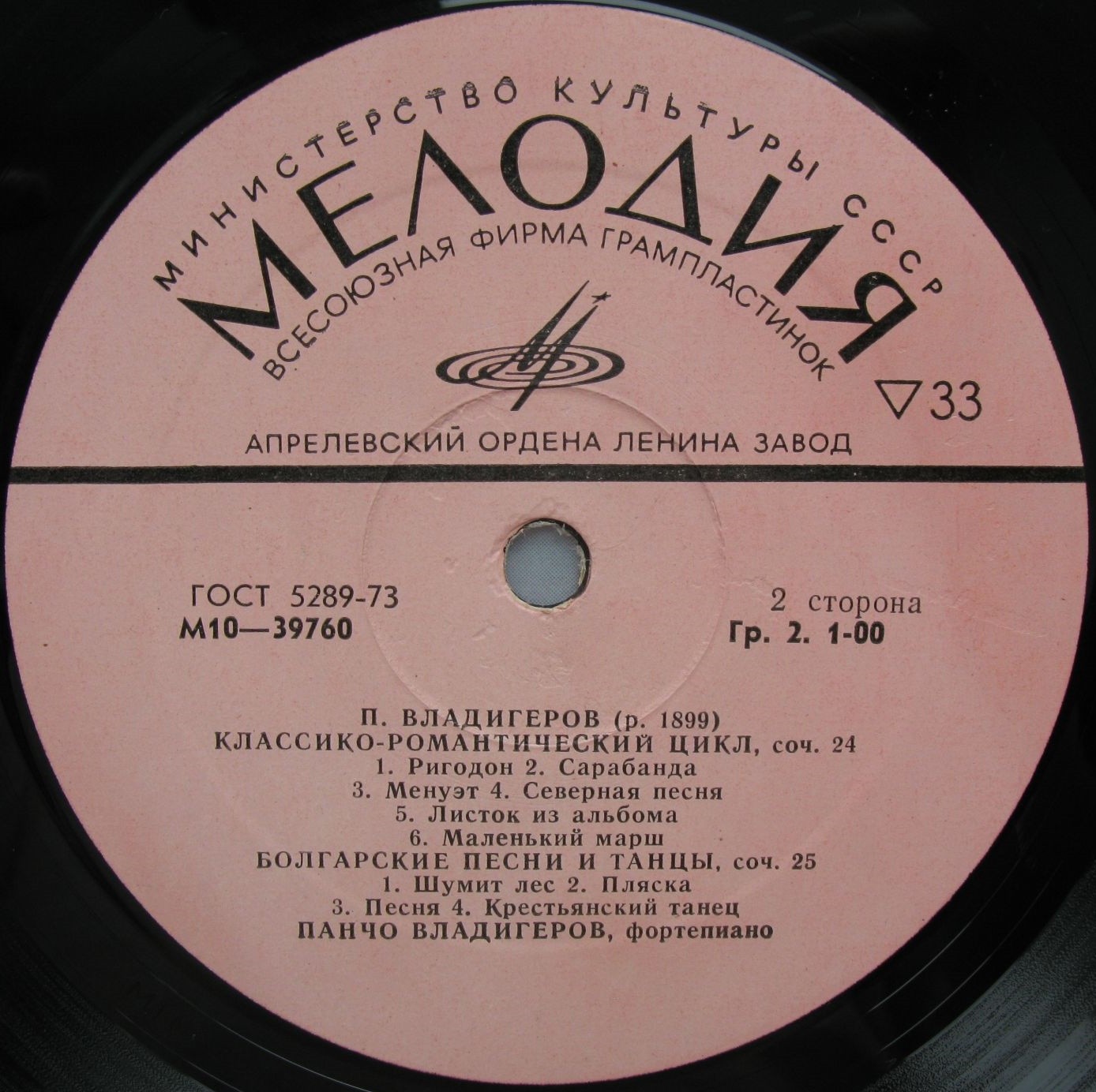 П. ВЛАДИГЕРОВ (1899)