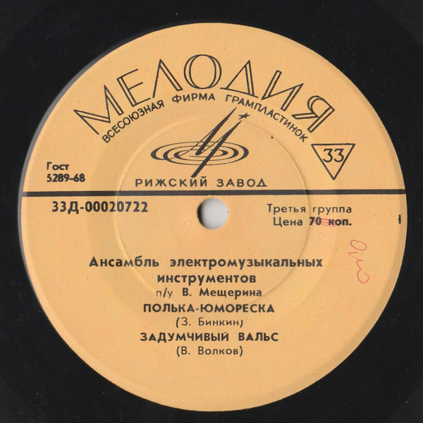 АНСАМБЛЬ ЭЛЕКТРОМУЗЫКАЛЬНЫХ ИНСТРУМЕНТОВ п/у В. МЕЩЕРИНА