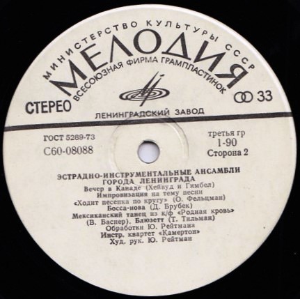 ЭСТРАДНО-ИНСТРУМЕНТАЛЬНЫЕ АНСАМБЛИ ЛЕНИНГРАДА