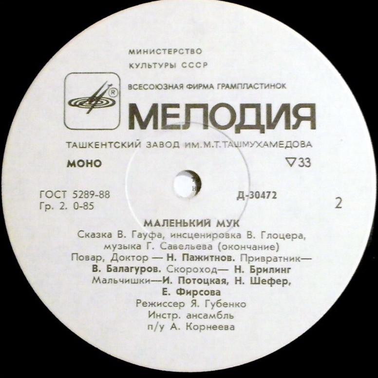 В. Гауф — Маленький Мук (инсценировка)