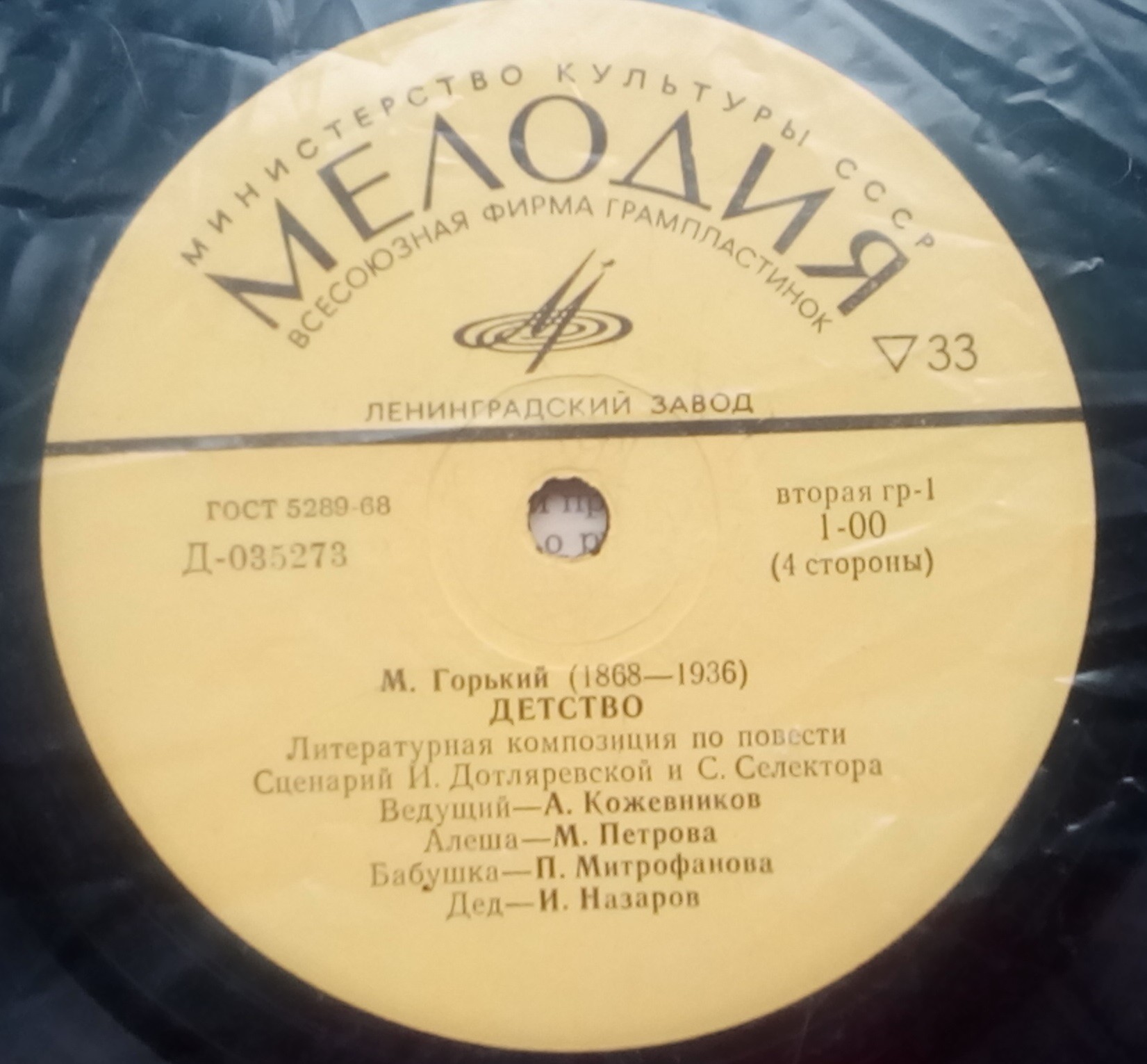 Детство. Литературная композиция по повести М. Горького