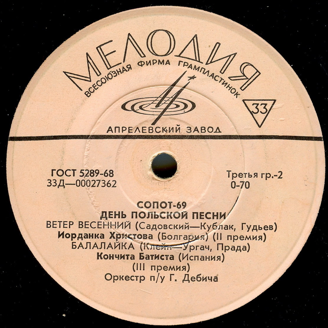 «СОПОТ-69» (Международный фестиваль эстрадной песни) — День польской песни