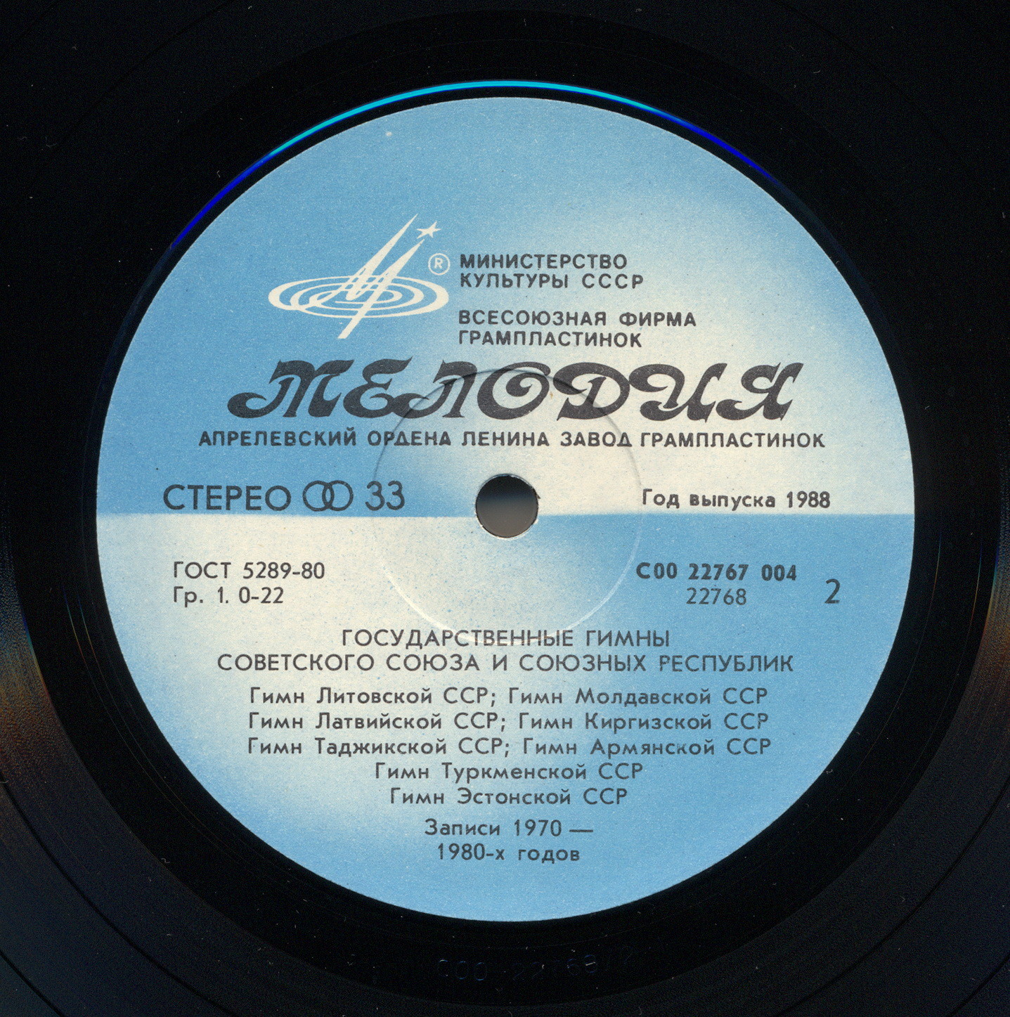 Государственные гимны Советского Союза и союзных республик