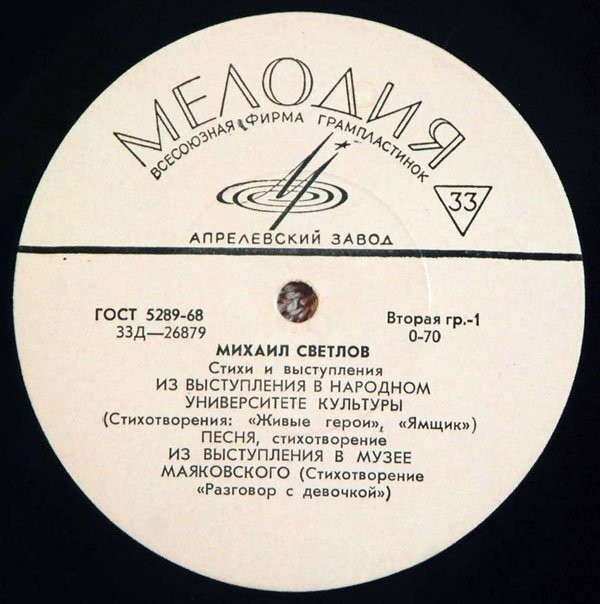 Михаил СВЕТЛОВ. Стихи и выступления