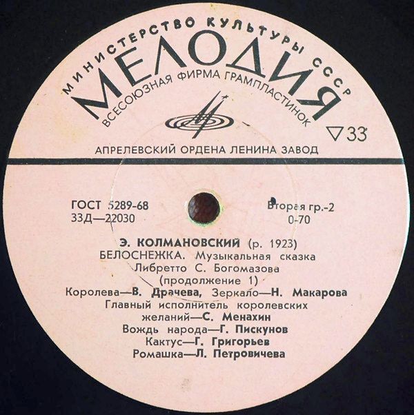 Э. Колмановский. Белоснежка (музыкальная сказка)