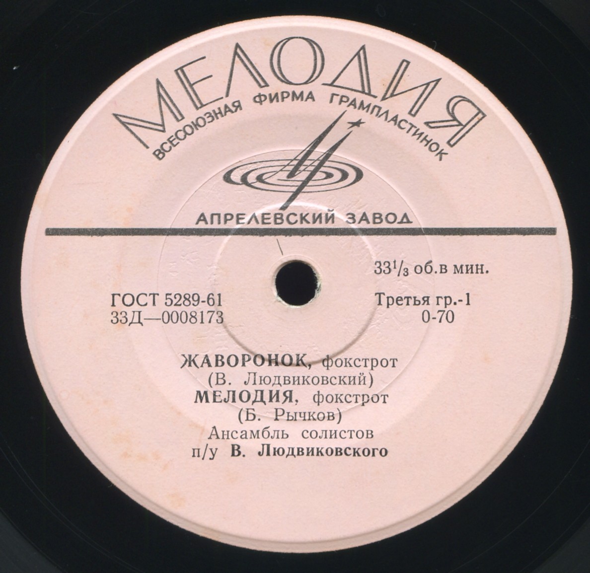 АНСАМБЛЬ СОЛИСТОВ п/у В. ЛЮДВИКОВСКОГО