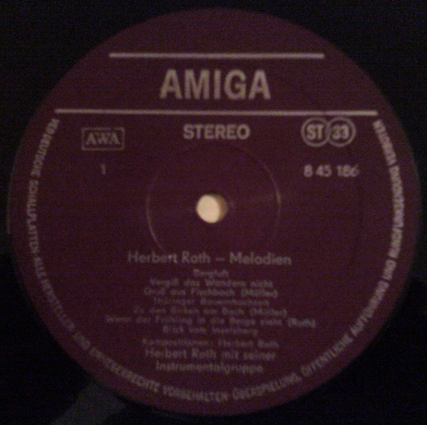 Herbert Roth. Melodien [по заказу немецкой фирмы AMIGA 8 45 186]