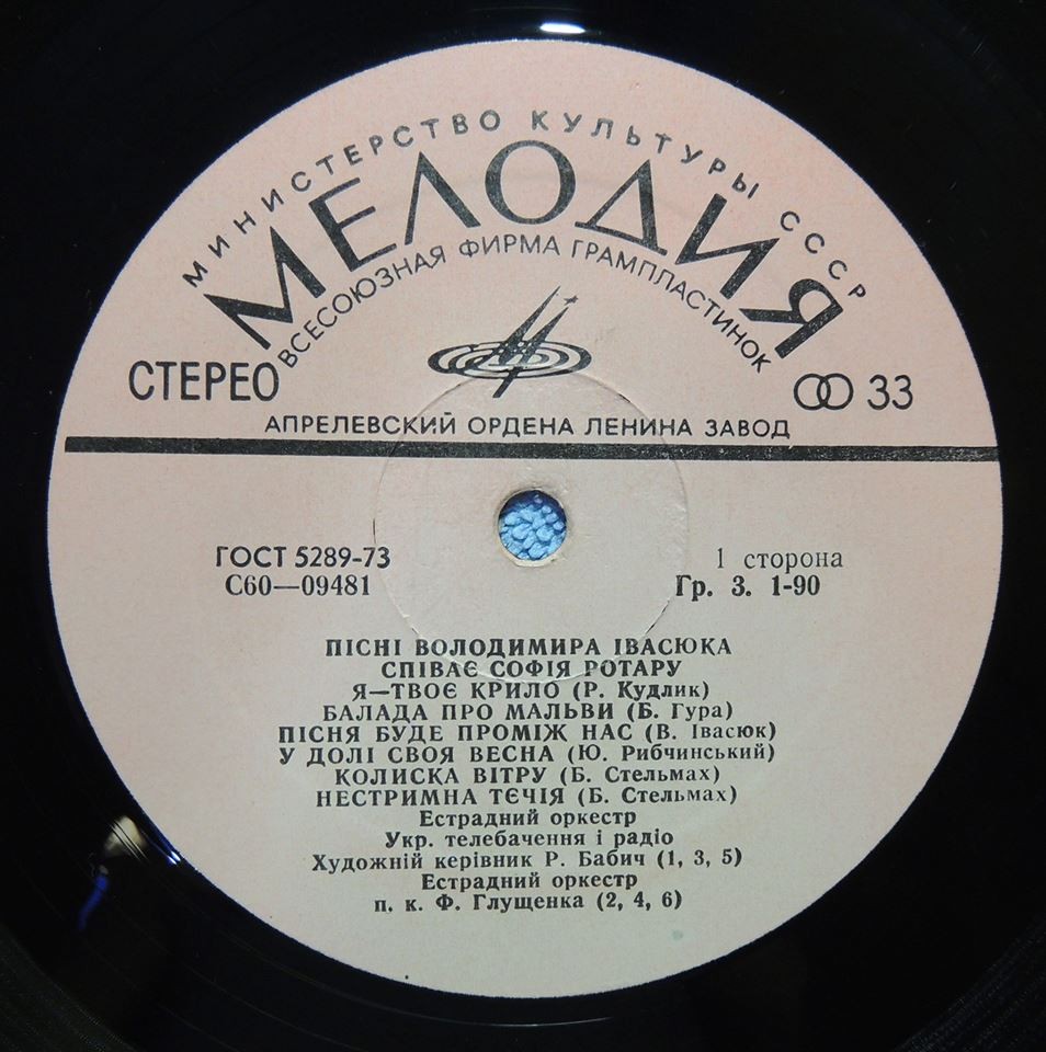 Пісні Володимира Івасюка співає Софія Ротару