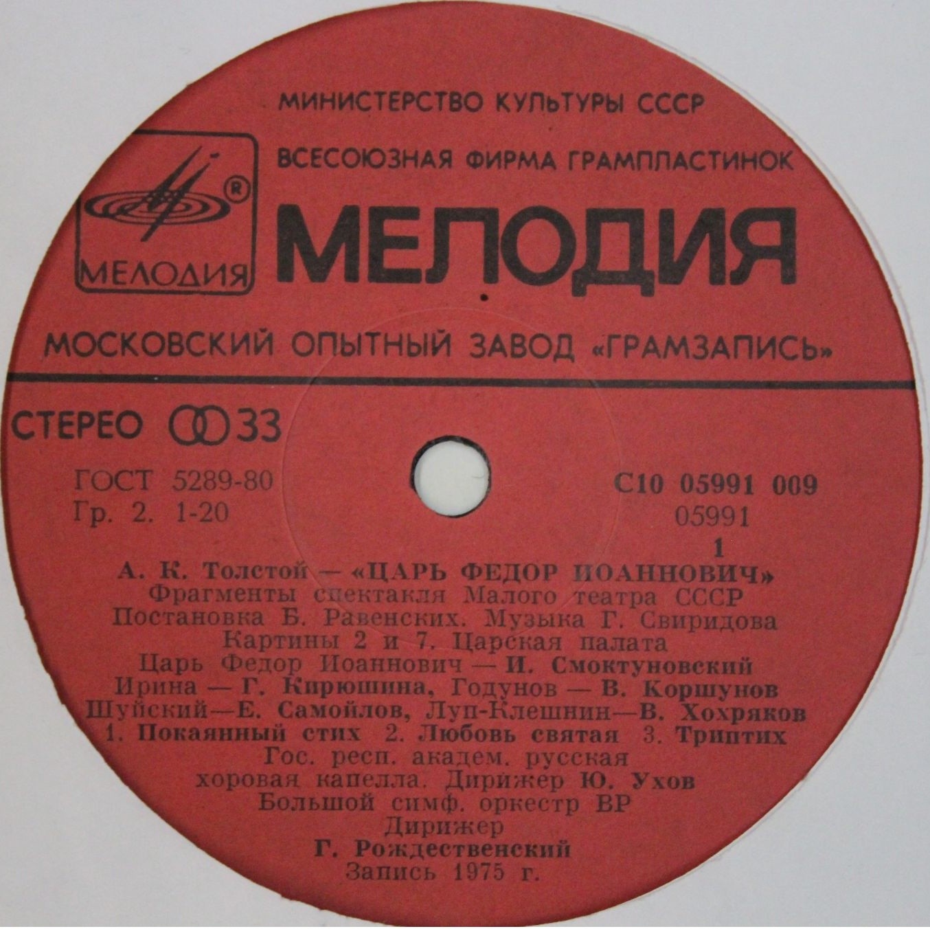 А. К. ТОЛСТОЙ. Царь Федор Иоаннович