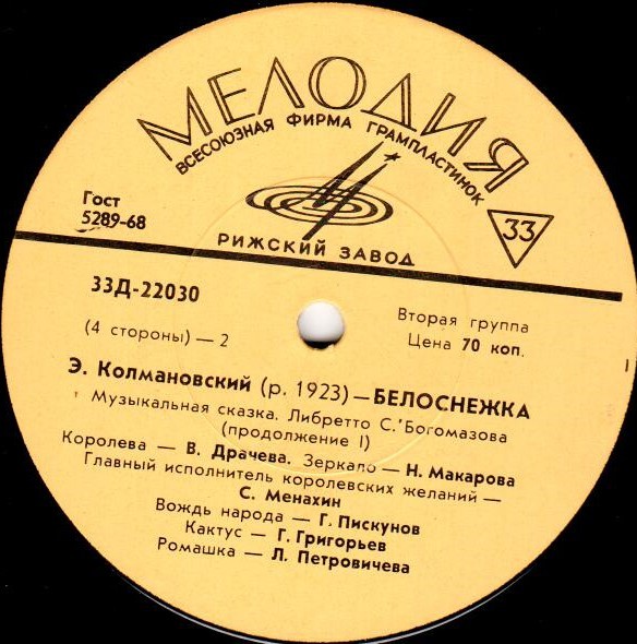 Э. Колмановский. Белоснежка (музыкальная сказка)
