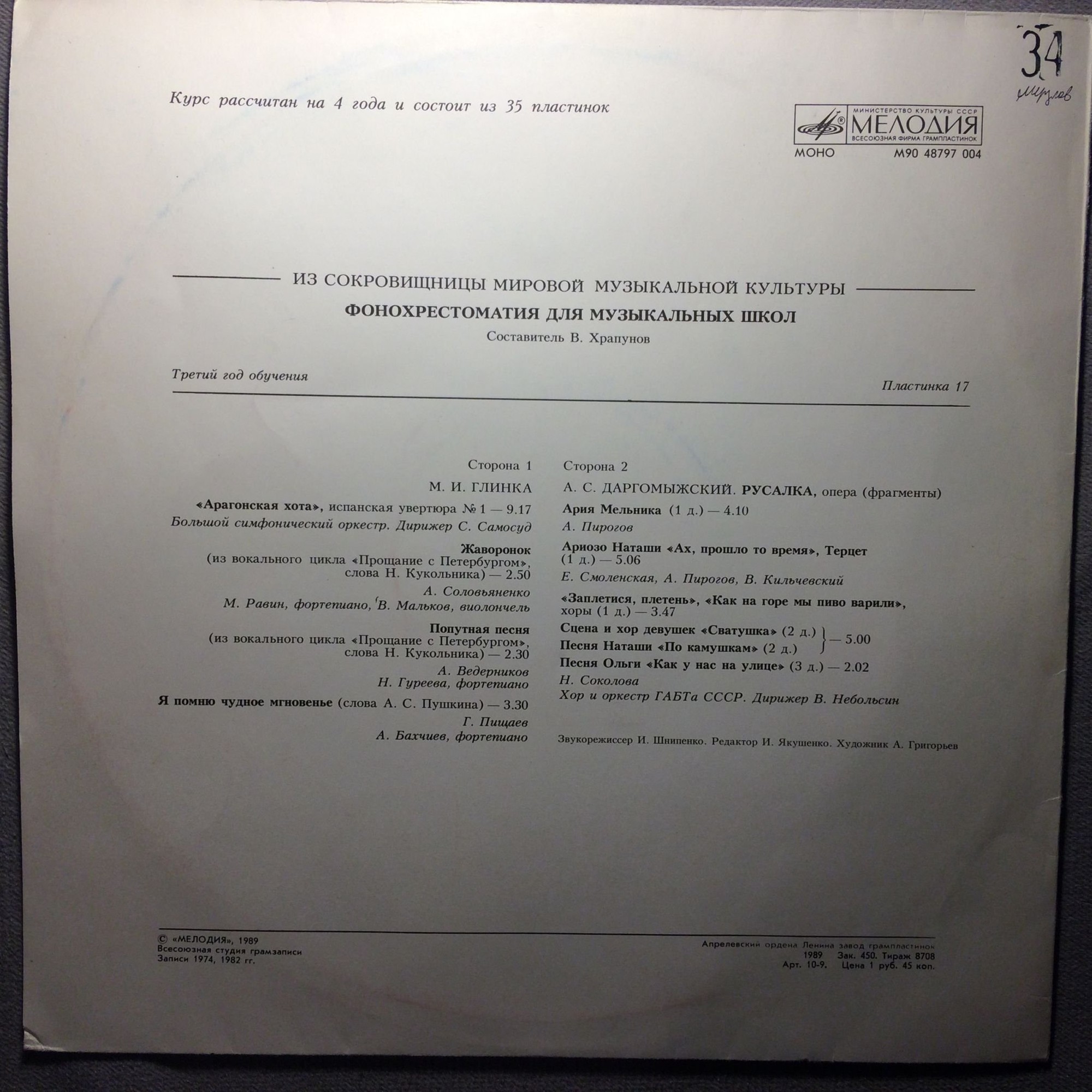 Фонохрестоматия для музыкальных школ (17)