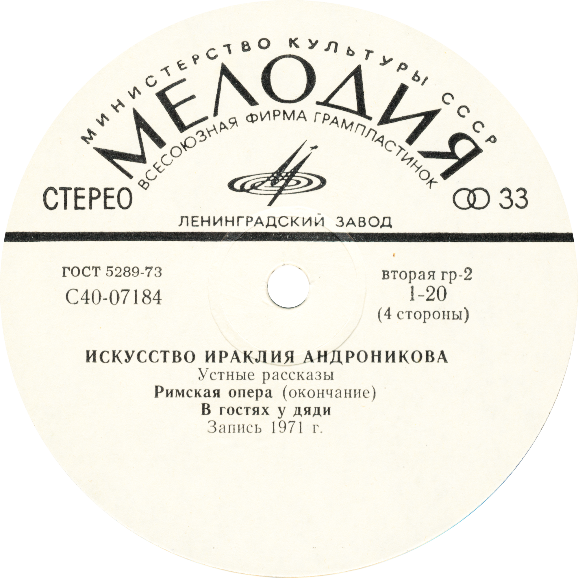 Ираклий АНДРОНИКОВ. Устные рассказы. Читает автор