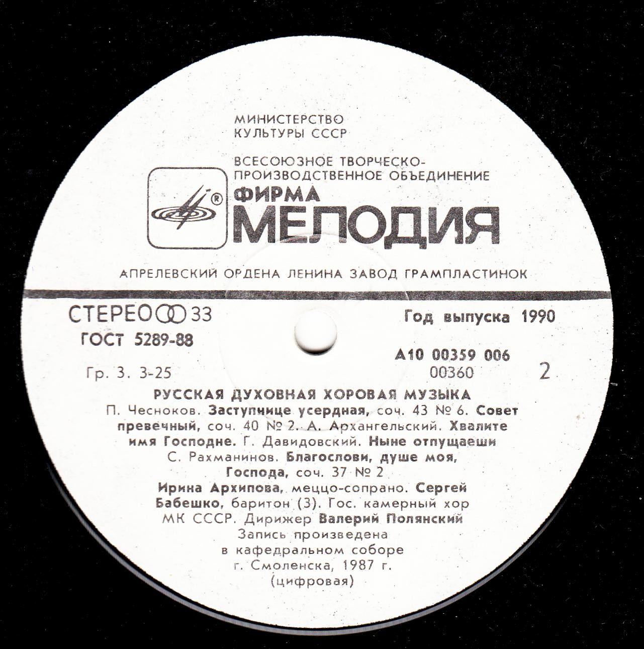 Русская духовная хоровая музыка
