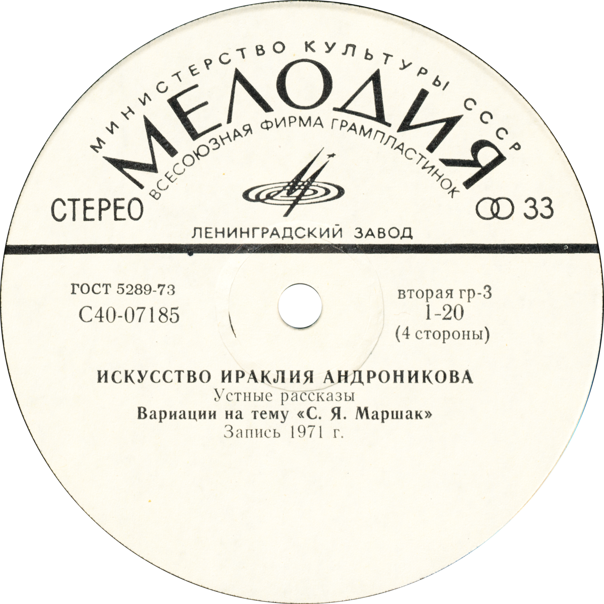 Ираклий АНДРОНИКОВ. Устные рассказы. Читает автор