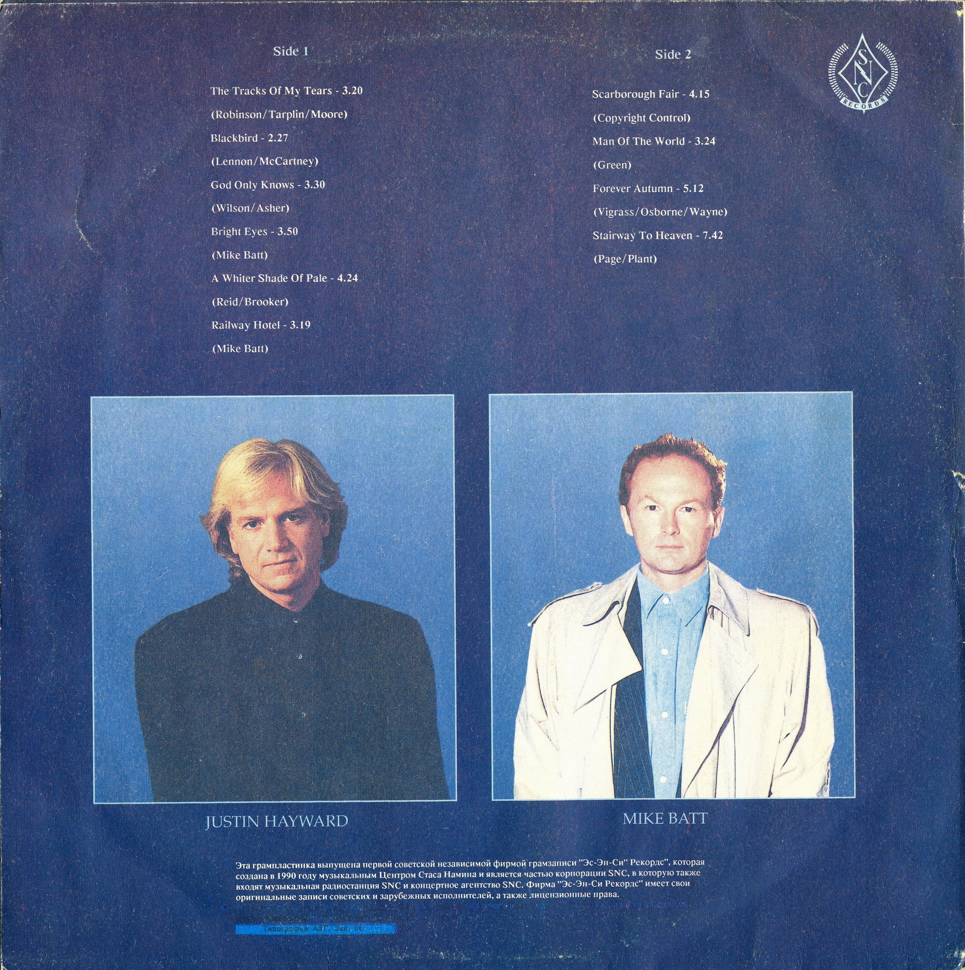 CLASSIC BLUE (A Collection Of Classic Songs). Justin Hayward With Mike Batt and the London Philharmonic Orchestra