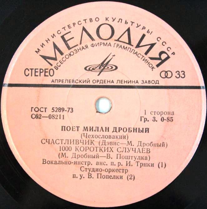 ДРОБНЫЙ Милан (Чехословакия).