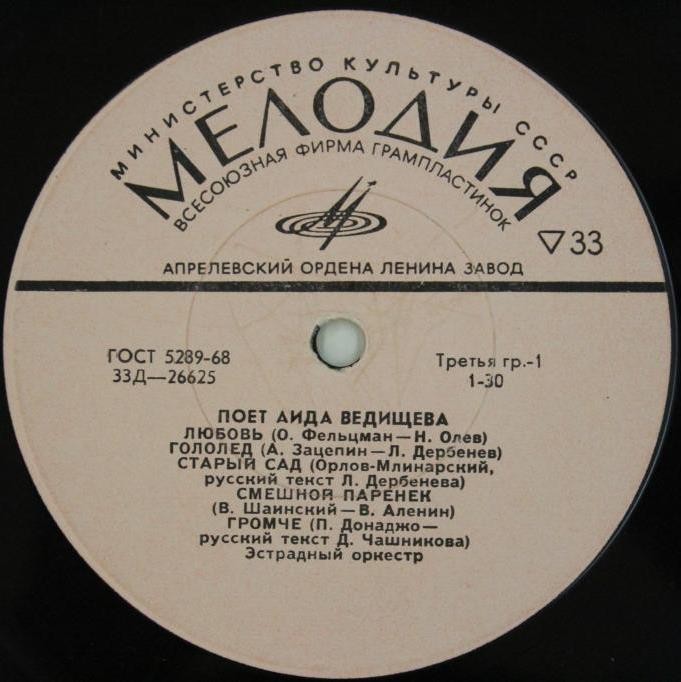 Аида ВЕДИЩЕВА «Поёт Аида Ведищева»