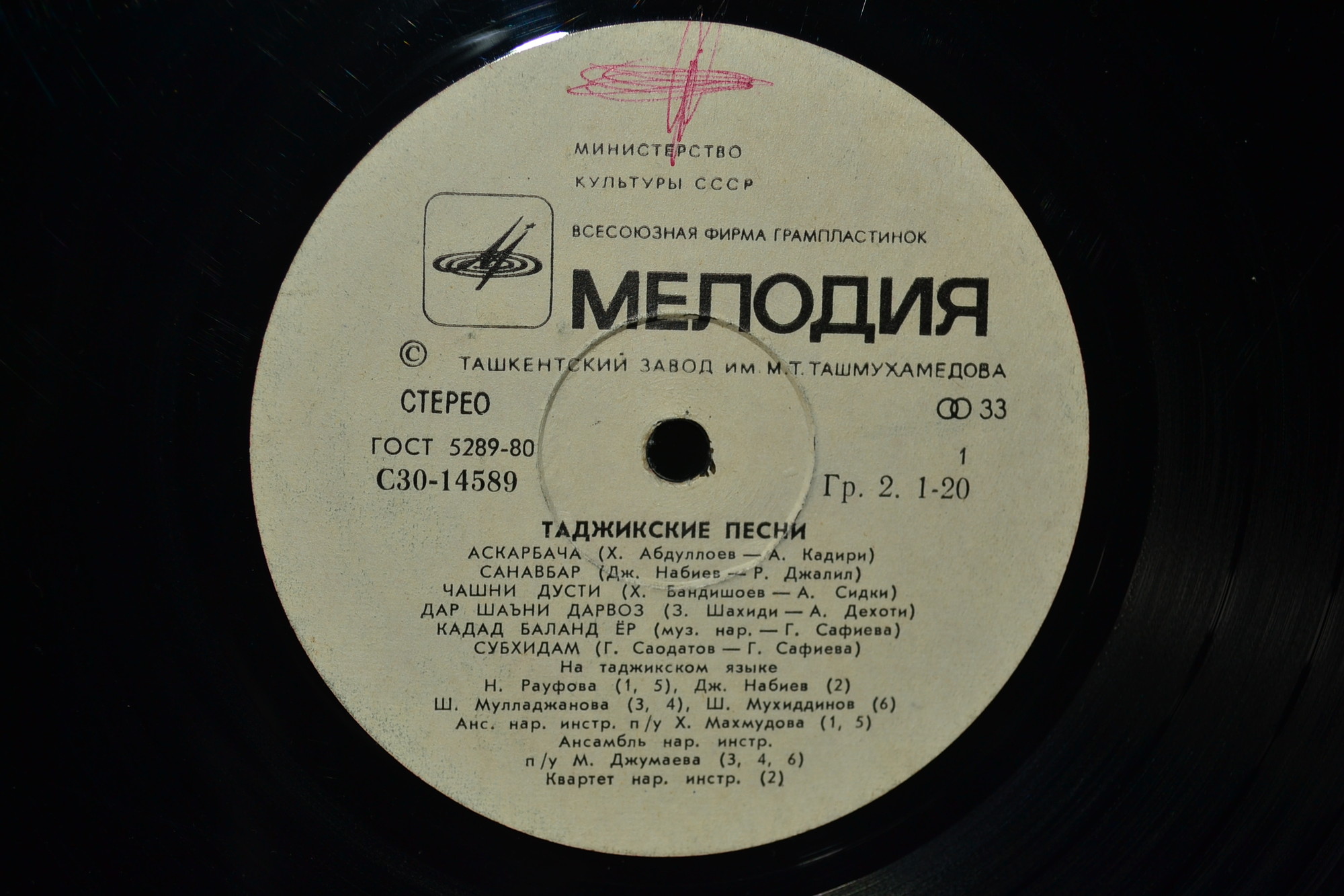ТАДЖИКСКИЕ ПЕСНИ.