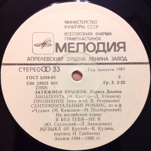 Лариса ДОЛИНА. «Затяжной прыжок»