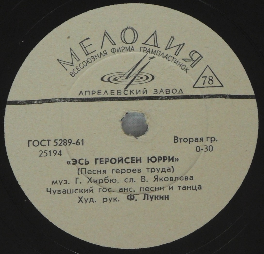Чувашский гос. ансамбль песни и танца, худ. рук. Ф. Лукин
