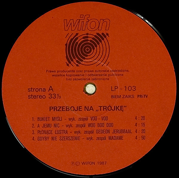 Przeboje Na "Trójkę" [по заказу польской фирмы WIFON, LP 103]