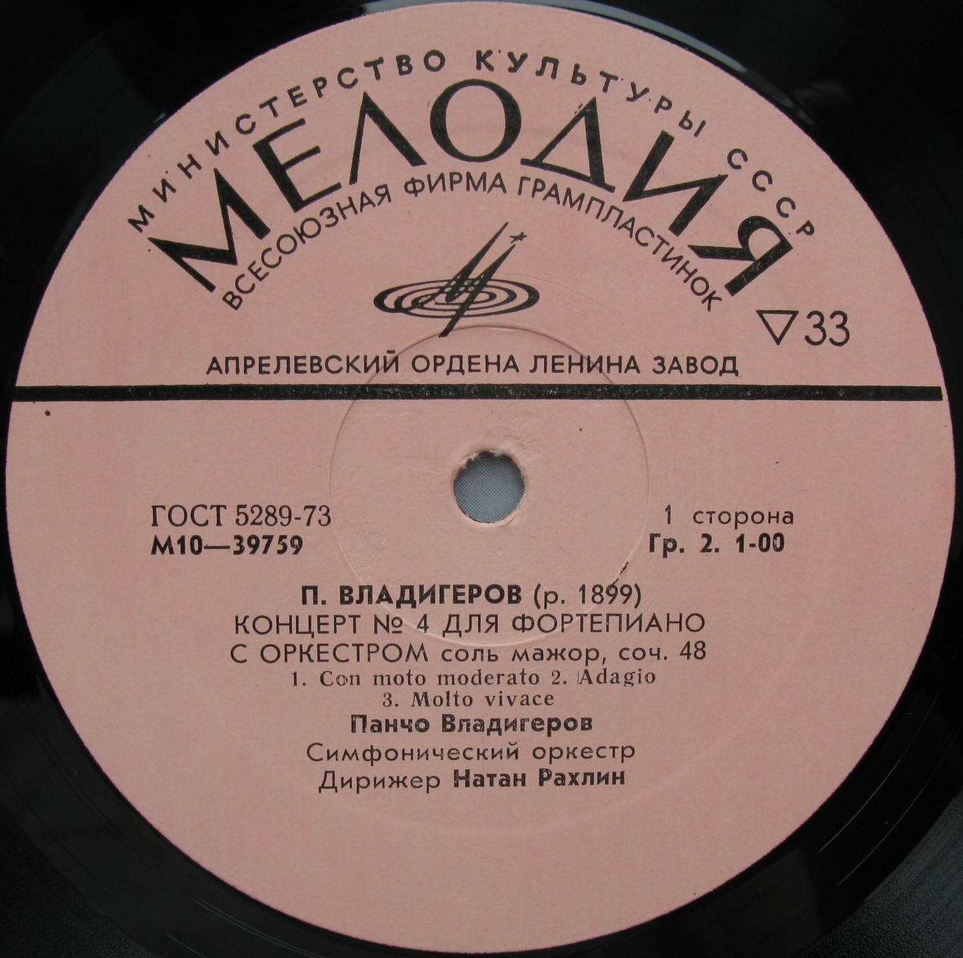П. ВЛАДИГЕРОВ (1899)