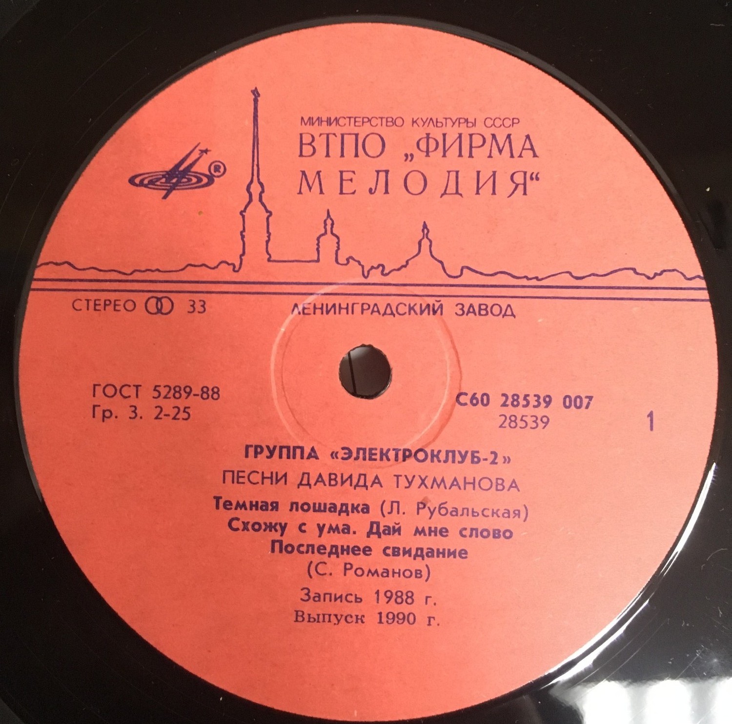 Группа «Электроклуб-2». Песни Давида Тухманова