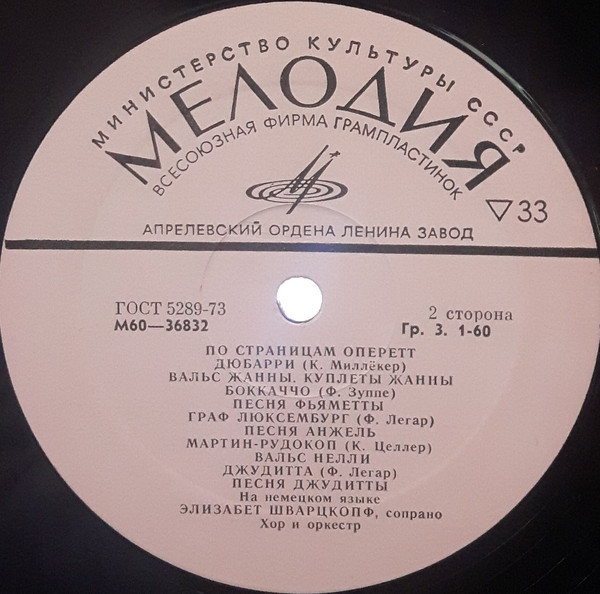 Э. Шварцкопф. По страницам оперетт