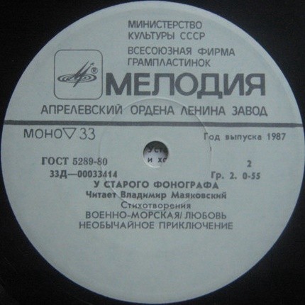 У СТАРОГО ФОНОГРАФА. Читает Владимир МАЯКОВСКИЙ