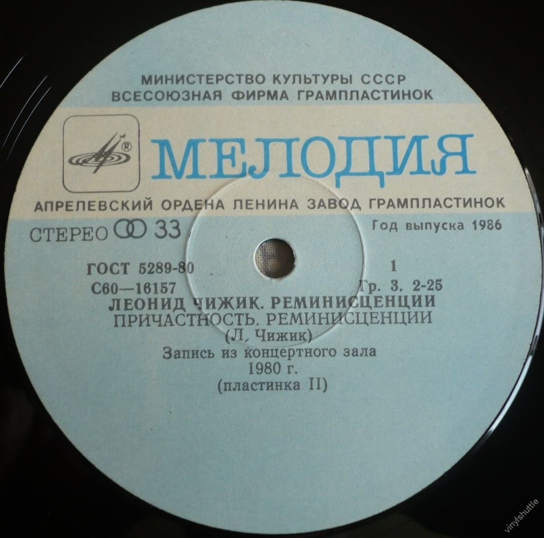 Леонид ЧИЖИК. "Реминисценции"