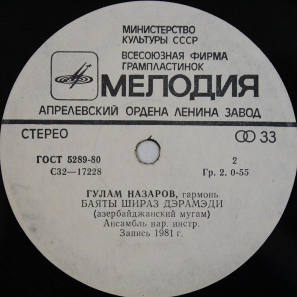 НАЗАРОВ Гулам (гармоника), ансамбль нар. инстр.