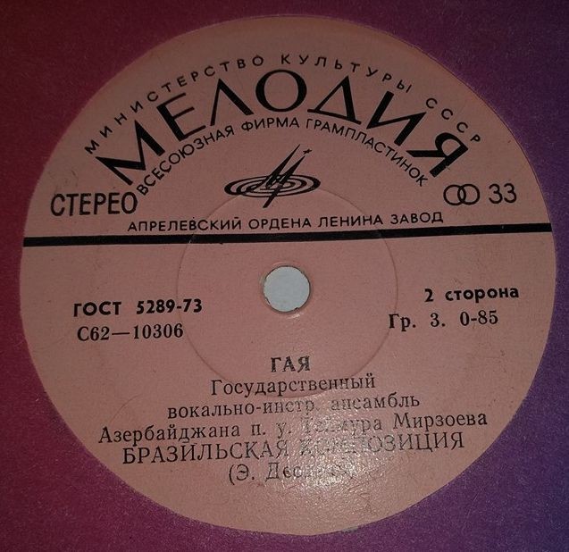 ГОС. ВОКАЛЬНО-ИНСТР. АНСАМБЛЬ АЗЕРБАЙДЖАНА «ГАЯ» п/у Т. Мирзоева.