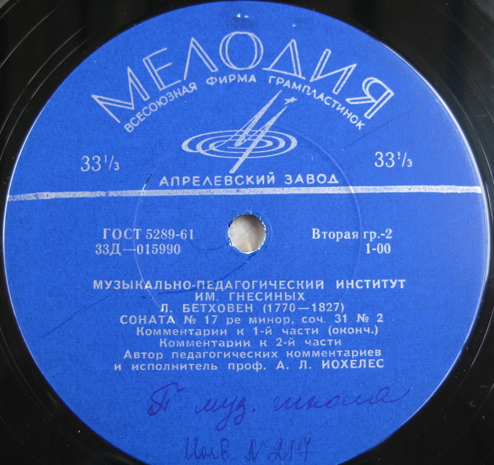 Л. БЕТХОВЕН Соната №17 для ф-но (педагогические комментарии профессора А. Иохелеса)