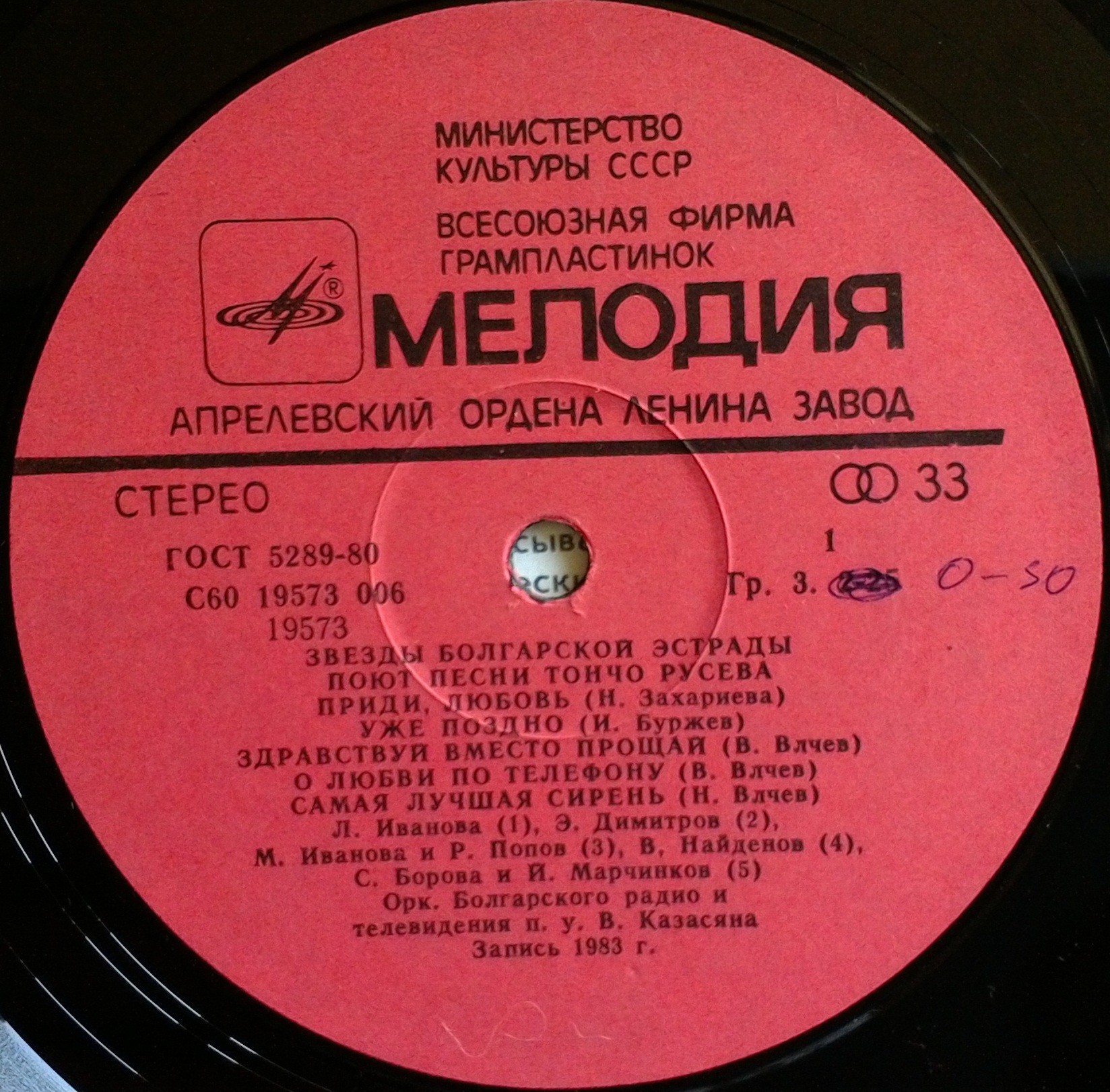 ЗВЕЗДЫ БОЛГАРСКОЙ ЭСТРАДЫ ПОЮТ ПЕСНИ ТОНЧО РУСЕВА