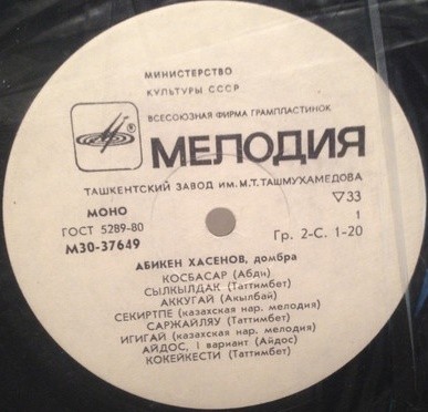 Абикен ХАСЕНОВ (домбра)