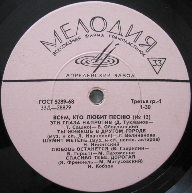 Всем, кто любит песню (№ 13)