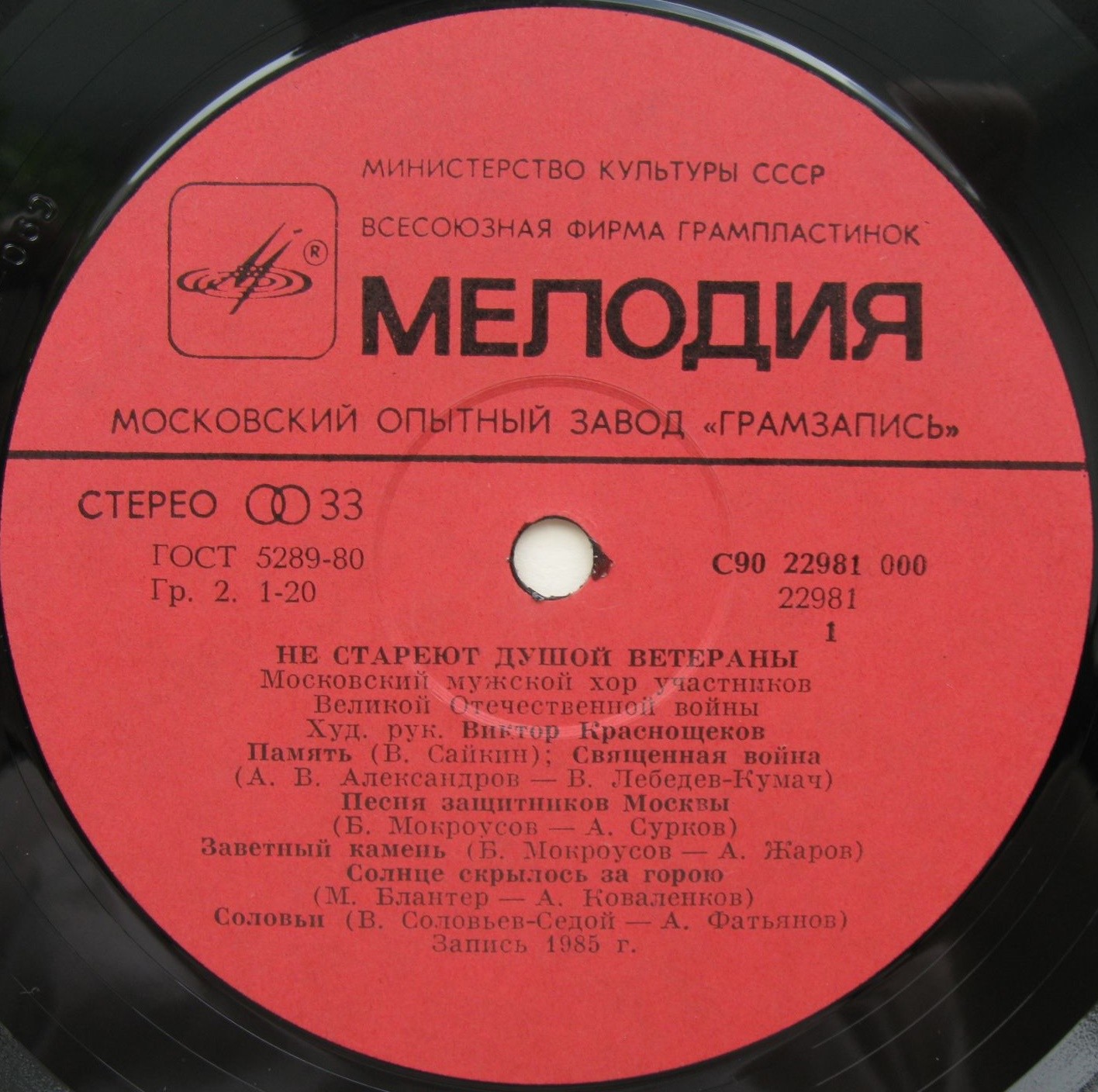 Московский мужской хор участников Великой Отечественной войны. Не стареют душой ветераны