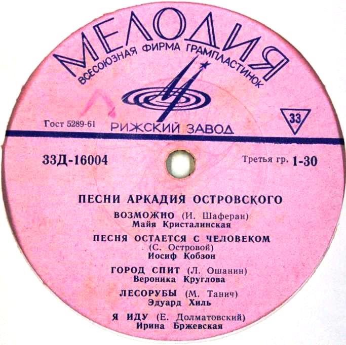 Песни Аркадия Островского