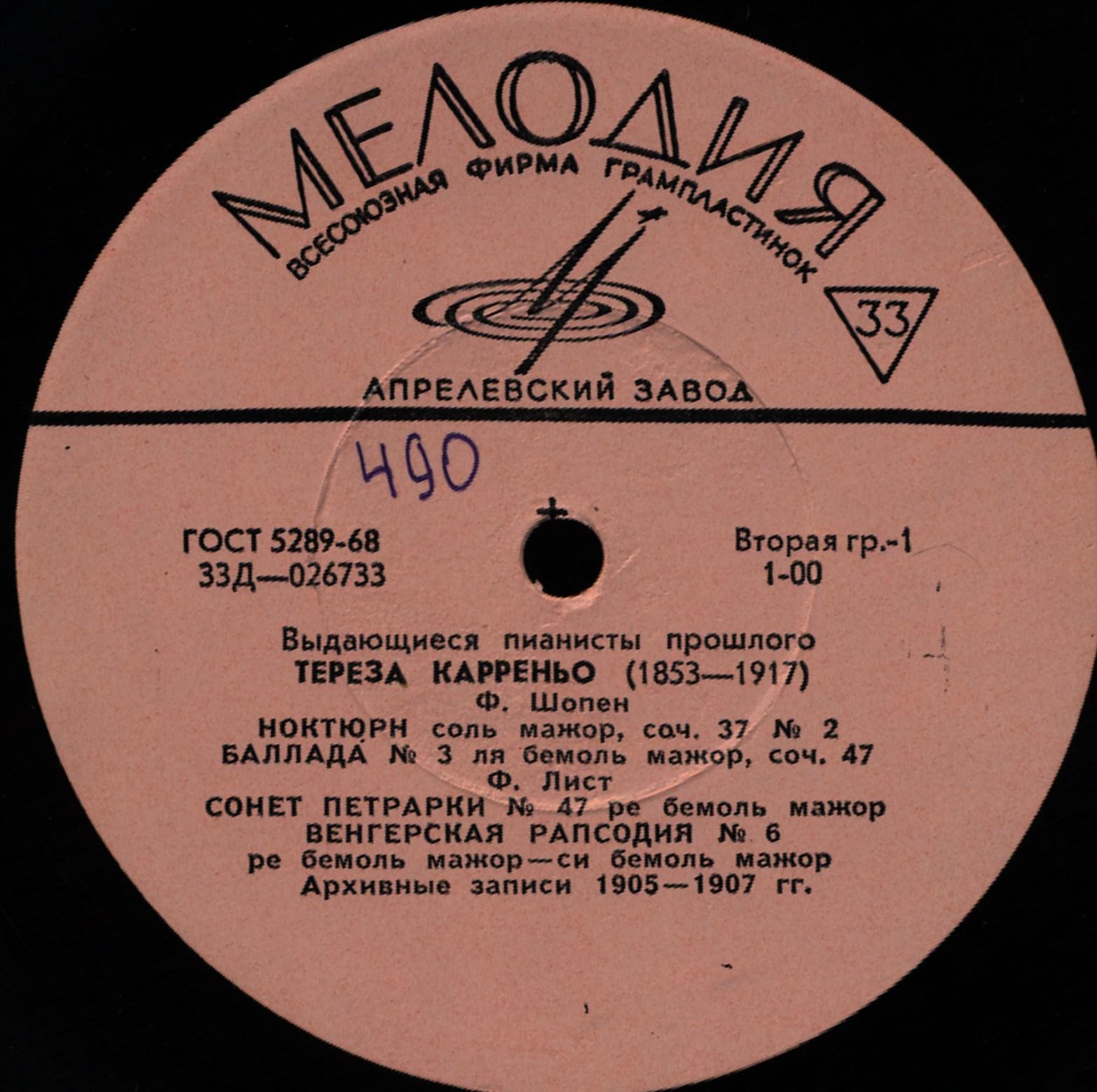 Выдающиеся пианисты прошлого - Тереза Карреньо, Эжен д'Альбер