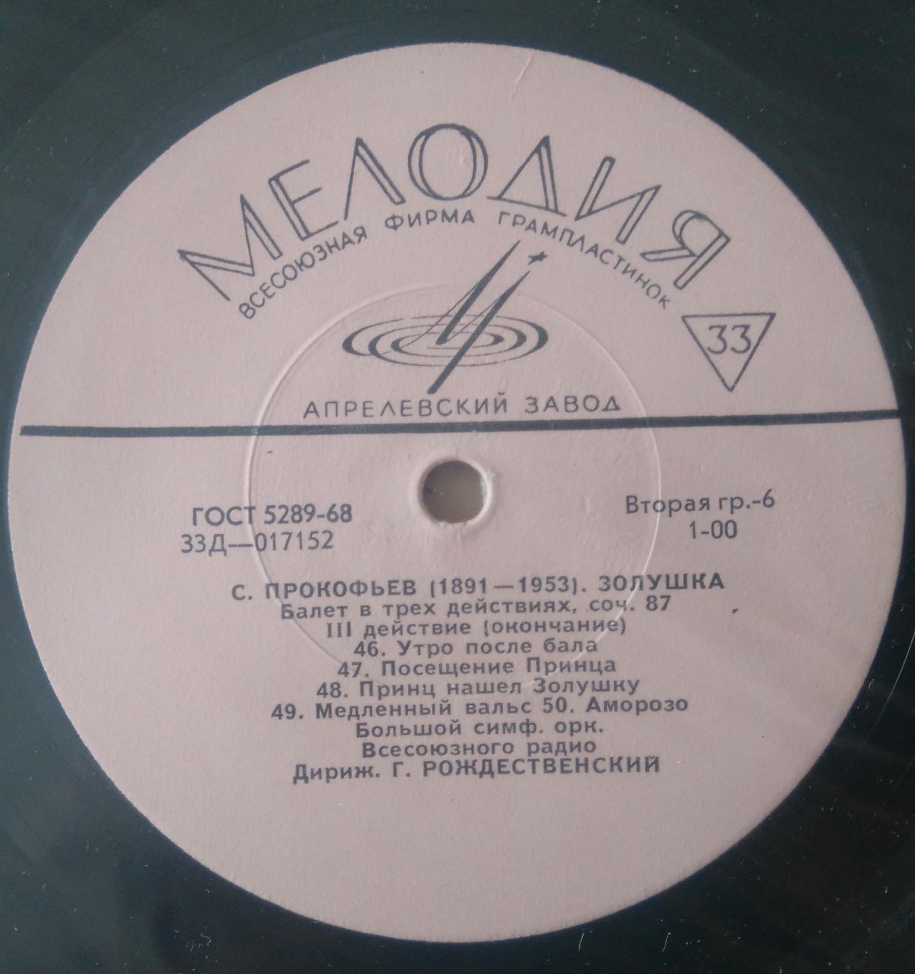 С. ПРОКОФЬЕВ. Балет «Золушка»