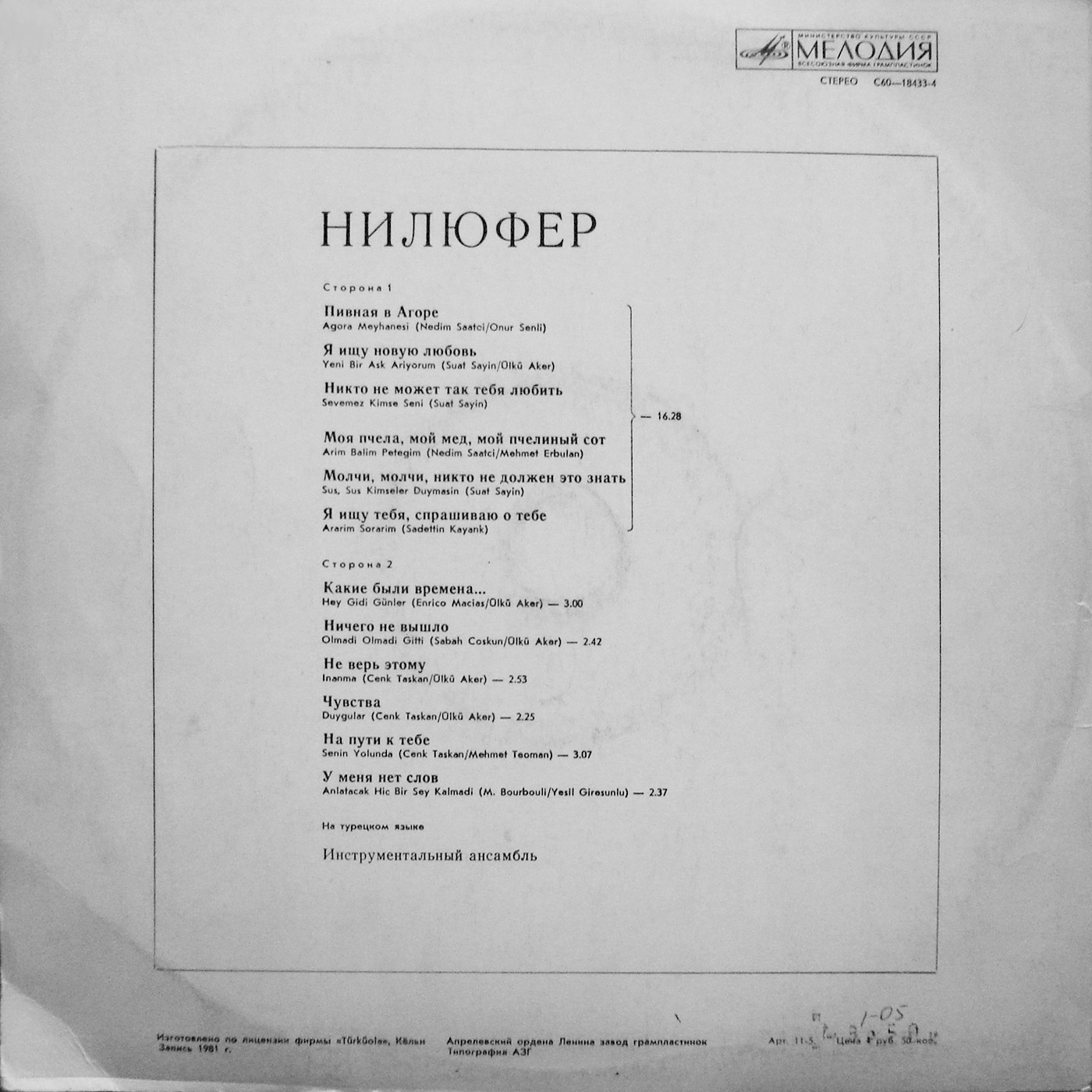 НИЛЮФЕР. Nilüfer