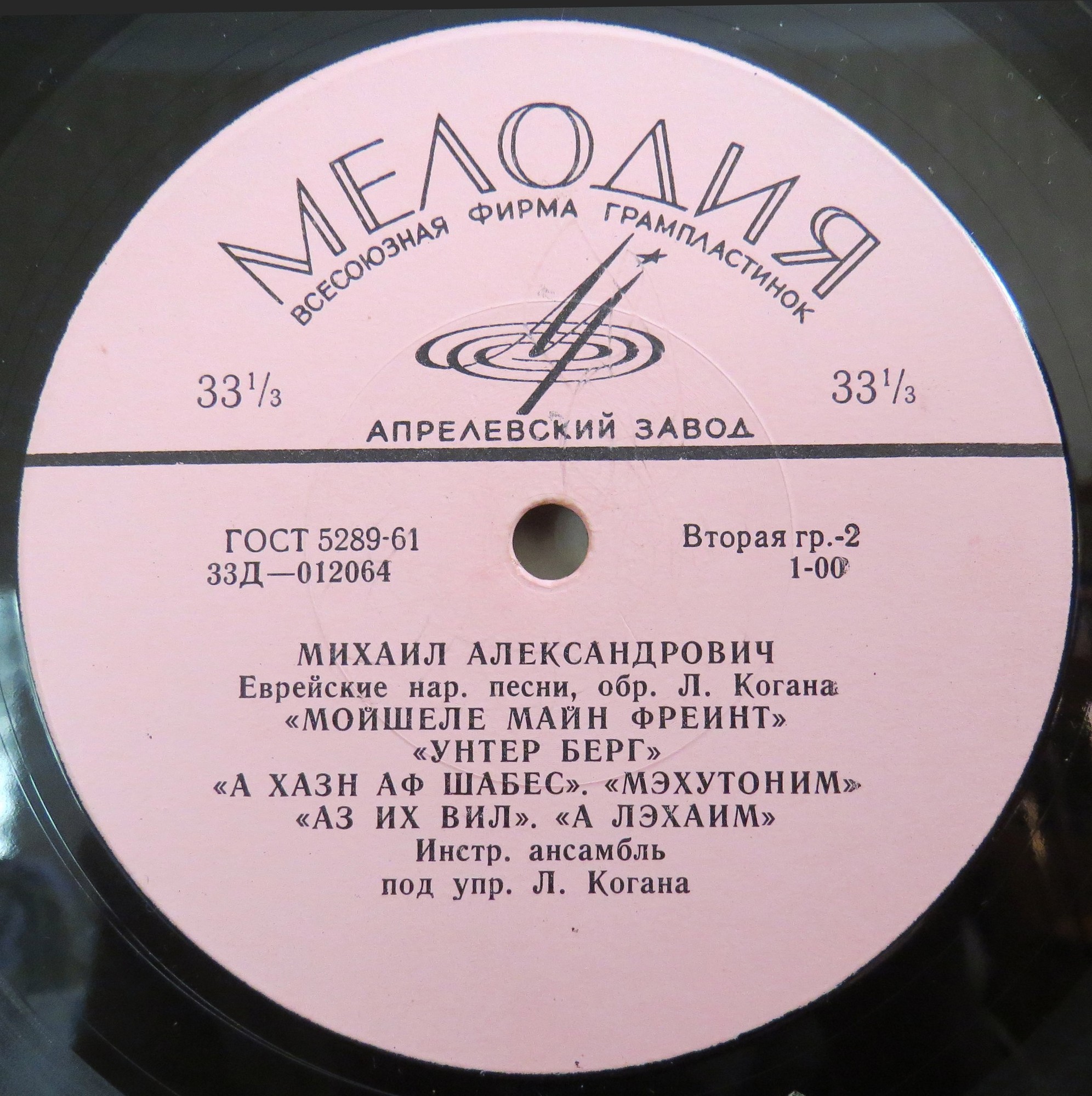 Михаил Александрович — Еврейские народные песни