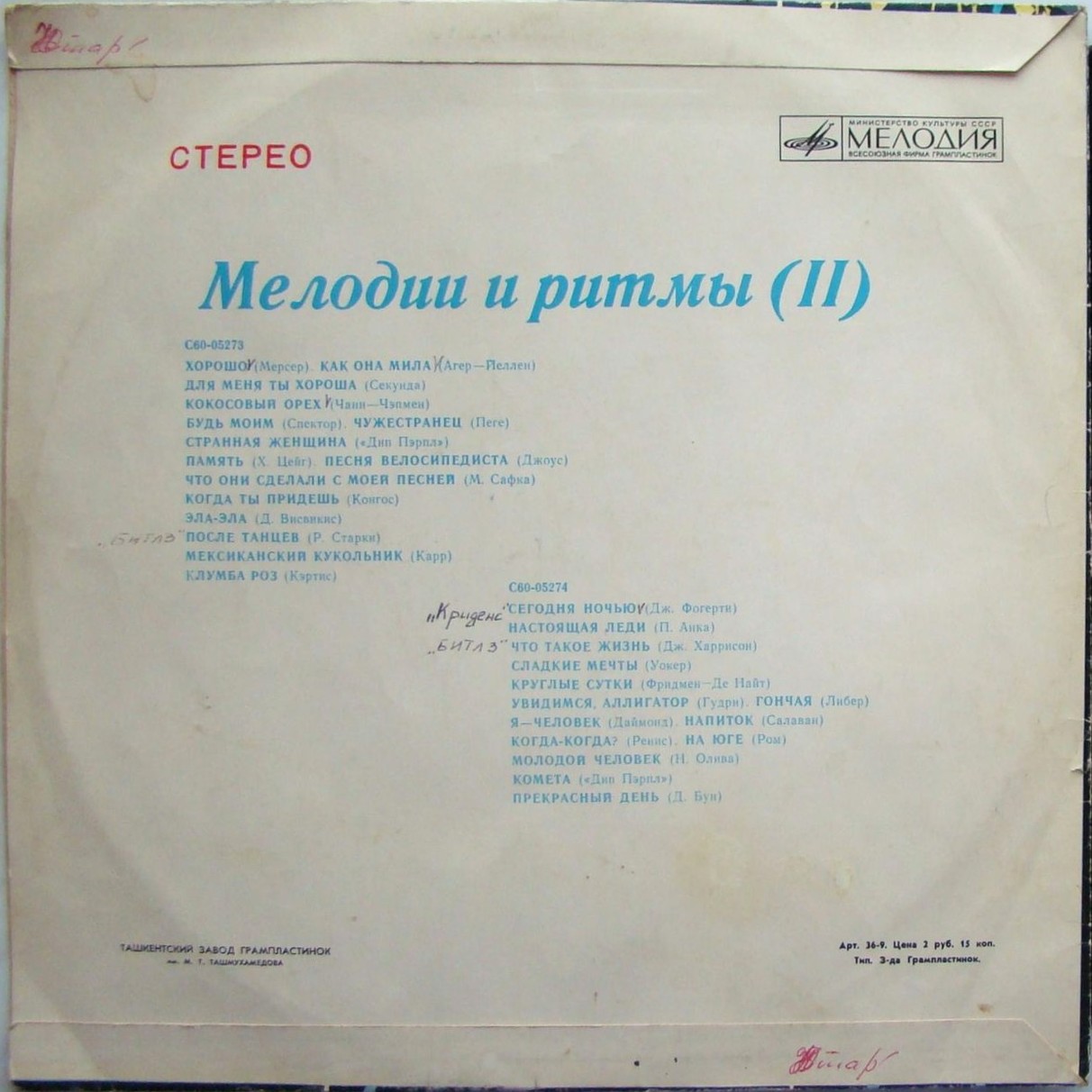 МЕЛОДИИ И РИТМЫ (II)